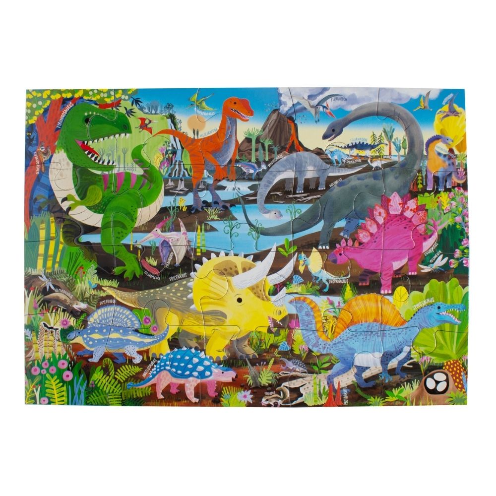 eeBoo 20 Piece Jigsaw Puzzle - Dinosaur Land