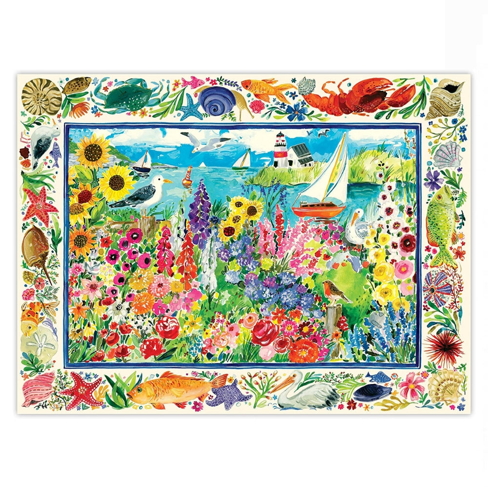 eeBoo 1000 Piece Rectangular Jigsaw Puzzle - Seagull Garden