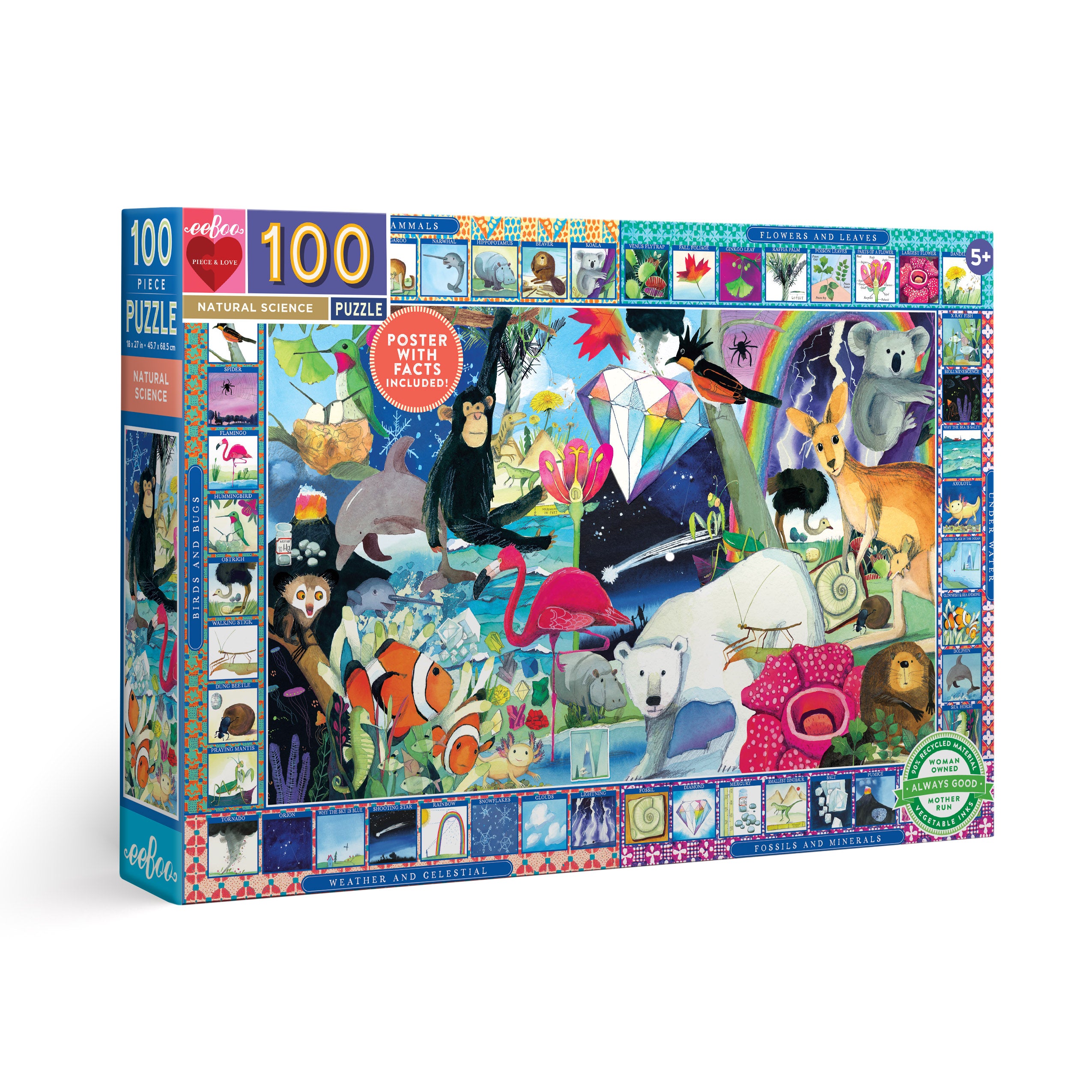 eeBoo 100 Piece Jigsaw Puzzle - Natural Science image 0