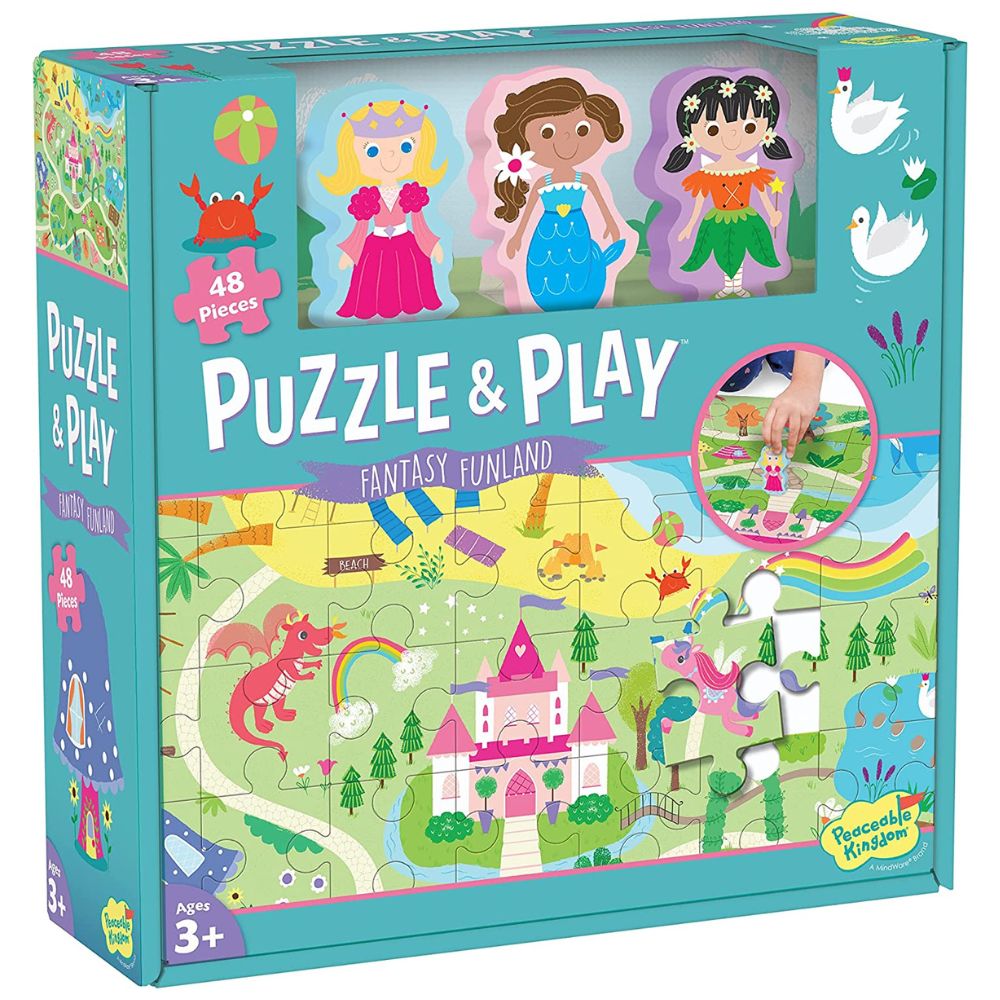 Peaceable Kingdom Puzzle & Play - Fantasy Funland