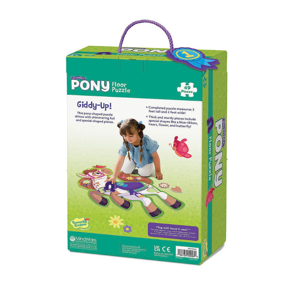 Peaceable Kingdom Shimmery Pony Floor Puzzle