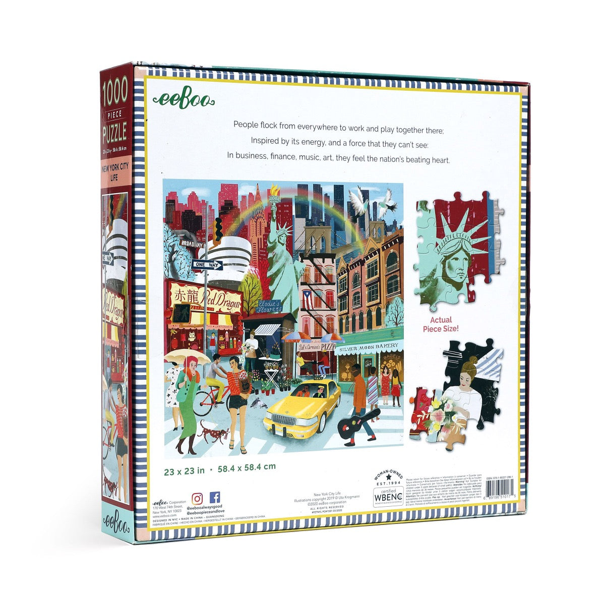 eeBoo 1000 Piece Jigsaw Puzzle - New York City Life