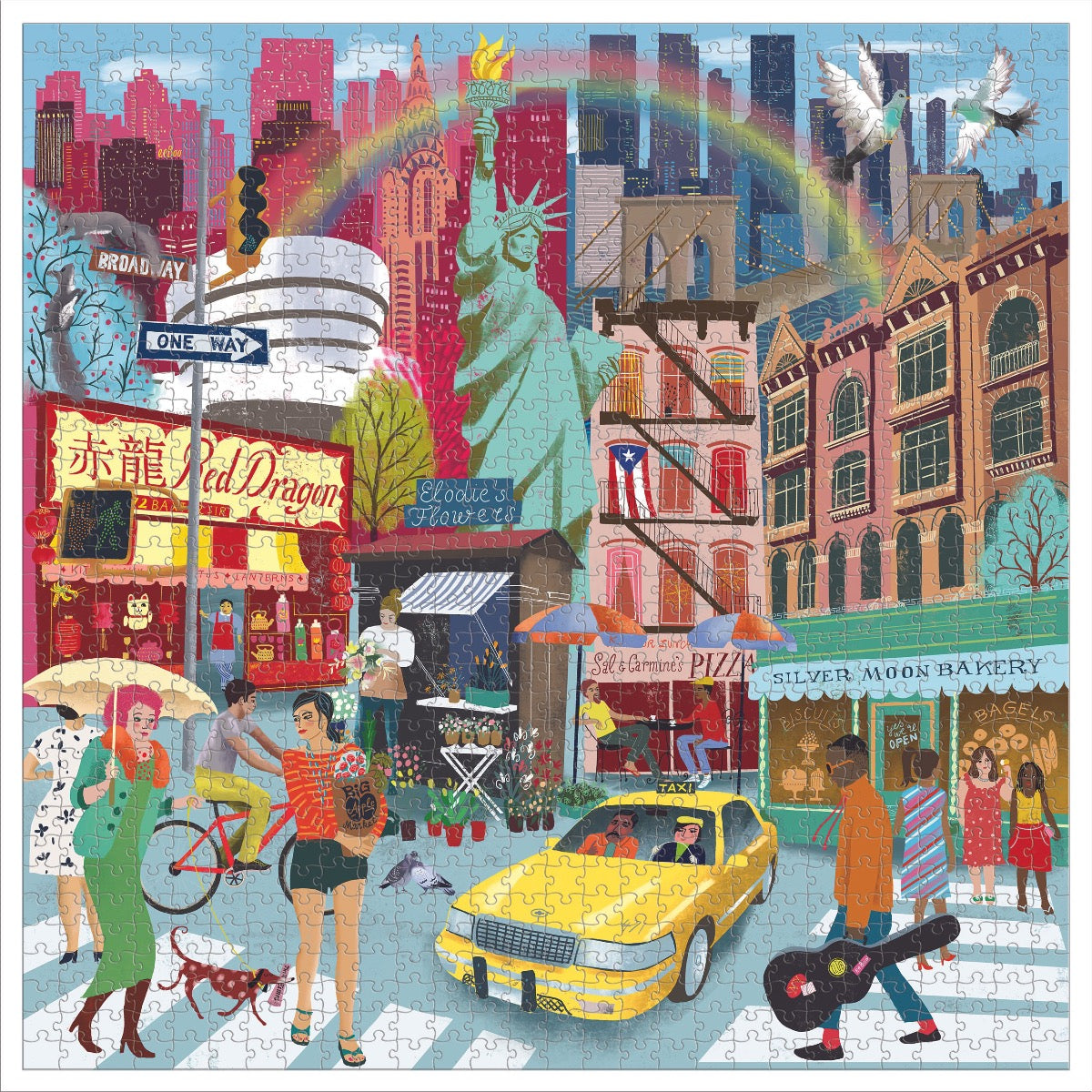 eeBoo 1000 Piece Jigsaw Puzzle - New York City Life