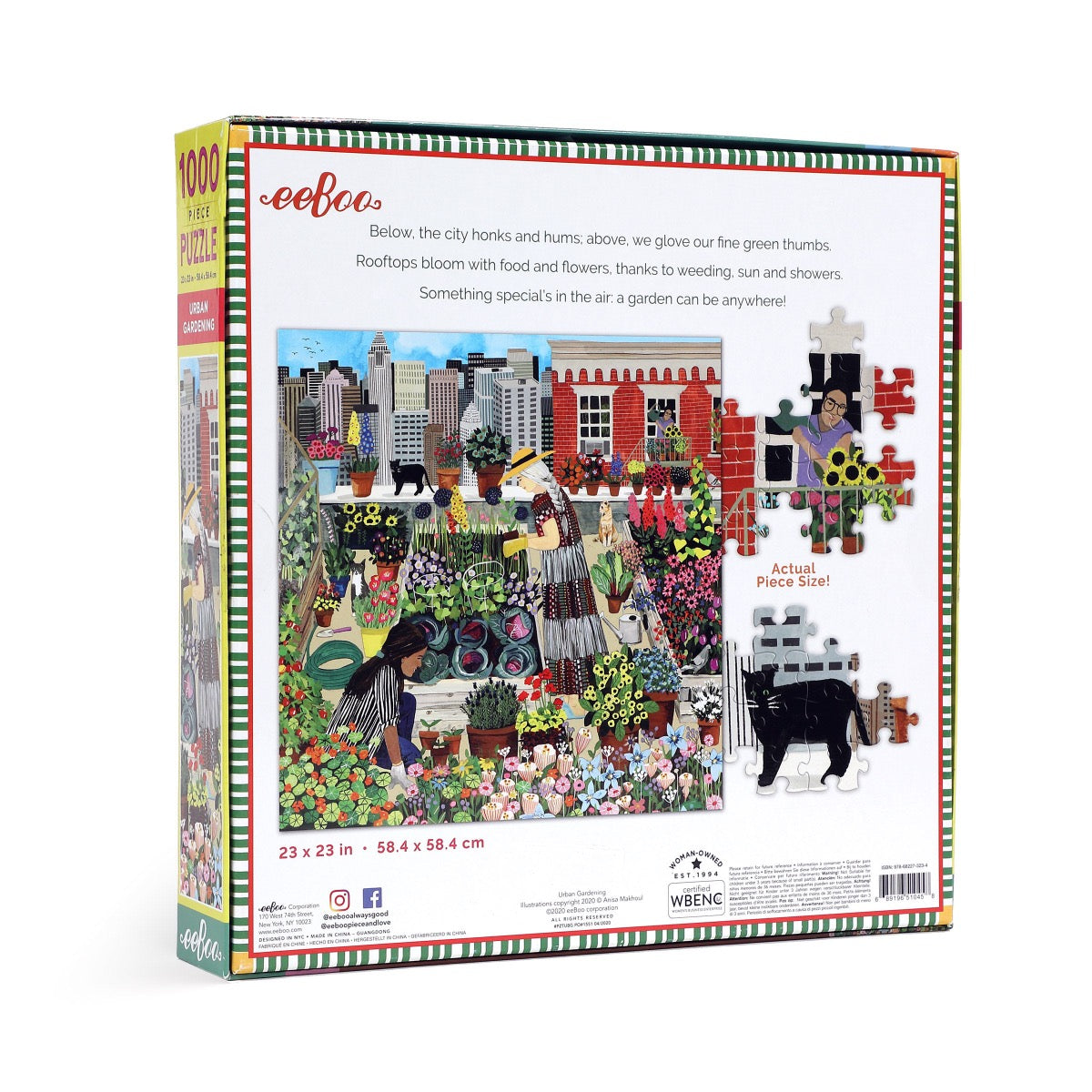 eeBoo 1000 Piece Jigsaw Puzzle - Urban Gardening